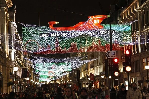 Christmas lights in Regent Street, London