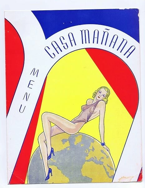 Menu card for the Casa Manana, New York, 1930s