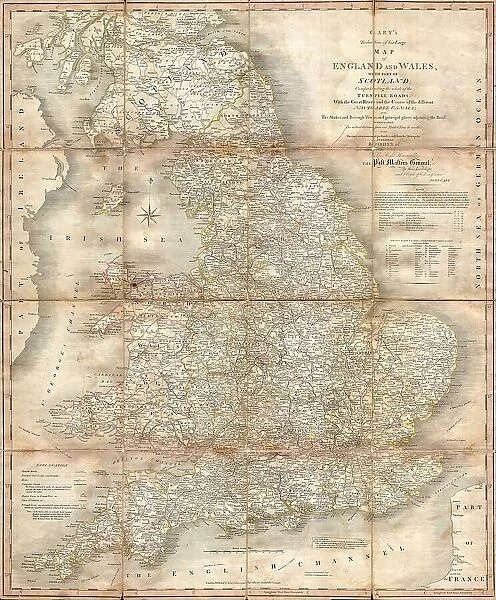 1796 Cary Folding Case Map Of England And Wales