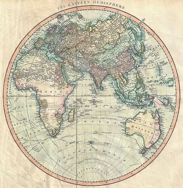 1801 Cary Map Of The Eastern Hemisphere Asia