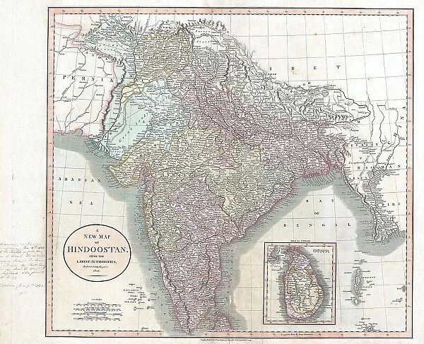 1806 Cary Map Of India Or Hindoostan John Cary