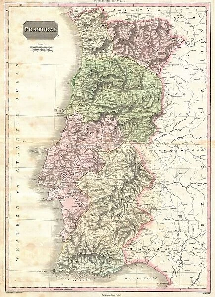 1818 Pinkerton Map Of Portugal John Pinkerton