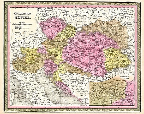 1850 Mitchell Map Of Austria Hungary And Transylvania