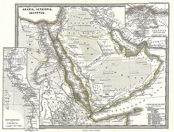 1865 Spruner Map Of Arabia And Egypt In Antiquity