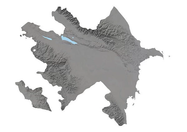 Azerbaijan, Relief Map
