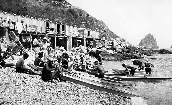 Beach. Marina Piccola. Capri Island. Campania. Italy 1920 1930
