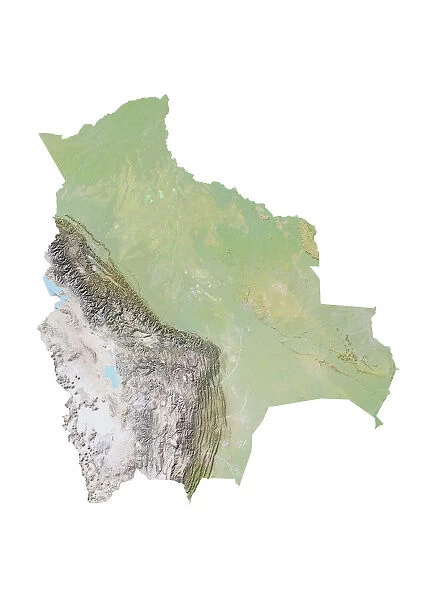 Bolivia, Relief Map