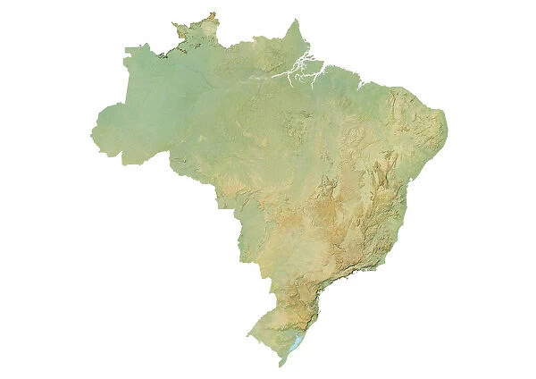 Brazil, Relief Map