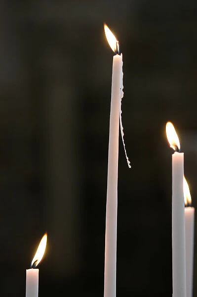 Candles in Vezelay Mary Magdalene basilica