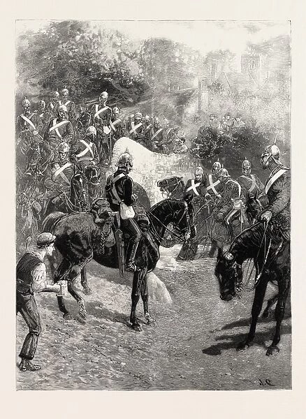 The Cavalry Manoeuvres: The Guards On The March From Aldershot To Churn Camp
