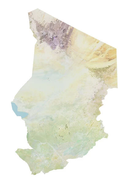 Chad, Relief Map