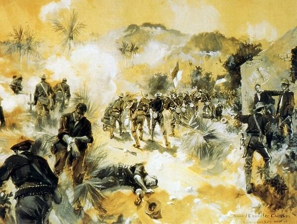 Charge of First and Tenth Regular Cavalry Cuba