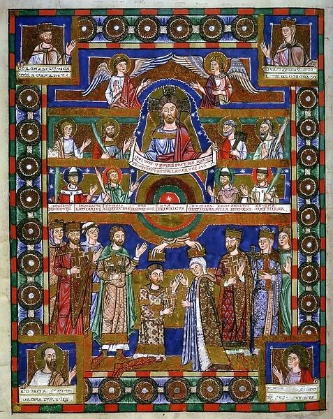 Coronation of Henry the Lion (1129-1195) Duke of Saxony from 1146, and his wife Matilda