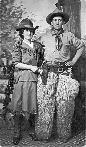 Cowgirl Portrait circa 1900 Historic Photo Print