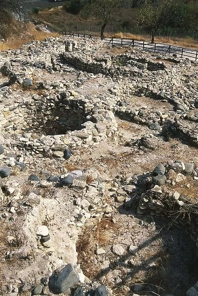 Cyprus, Larnaca Surroundings, Choirokoitia archaelogical site, ruins