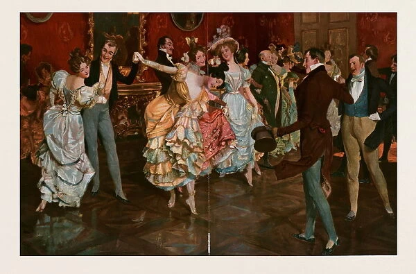 Dance Painting By Leopold Schmutzler 1864-1941