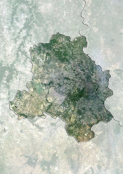 Delhi, India, True Colour Satellite Image