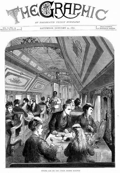 Dining car on the Union Pacific Railroad, USA