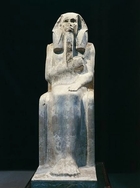 Egyptian civilization, statue of Pharaoh Gioser, from Saqqara