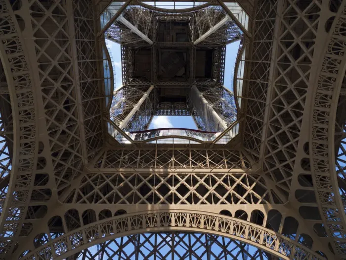 Framed Print : Eiffel Tower Print from Below Framed Print : Eiffel Tower Print from Below