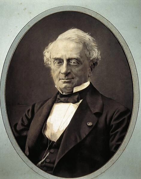 France, Portrait of Eugene Schneider (1805 - 1875), French industrialist, vintage photograph