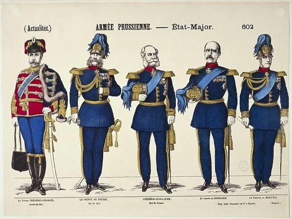 Franco-Prussian War Prussian General Staff: Friedrich Karl of Prussia, Friedrich III, William I, Otto von Bismarck, Helmuth von Moltke