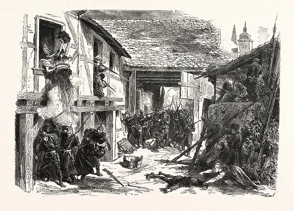 Franco-Prussian War: Street fight in Chateaudun, France