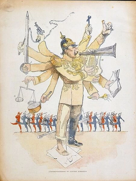 Illustration with Wilhelm II, Emperor of Germany