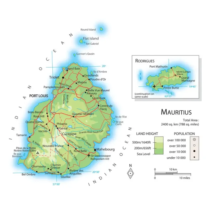 Framed Print : Mauritius Island Print Framed Print : Mauritius Island Print