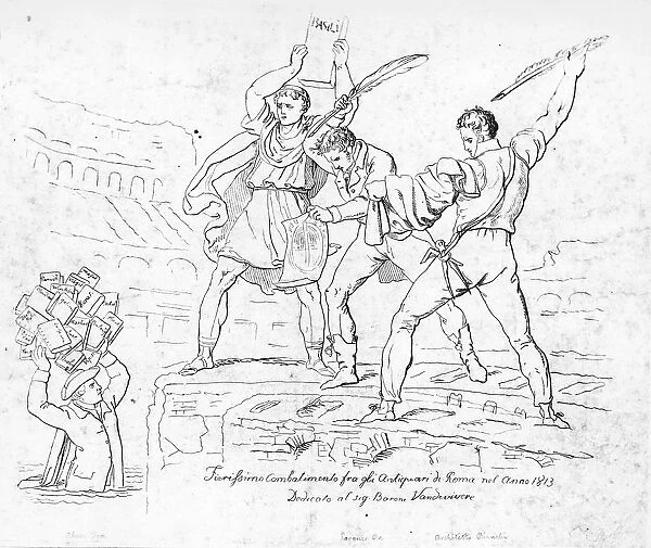 Italy, Rome, Fierce fighting between antique dealers in 1813