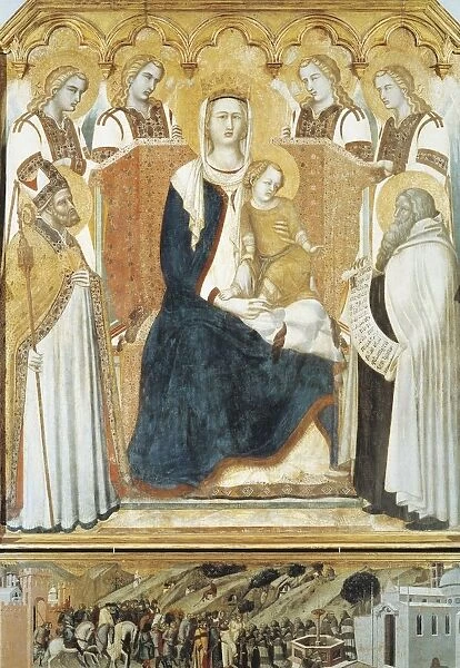 Italy, Siena, Madonna with angels and saints