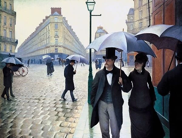 La Place de l Europe, temps de pluie (Paris Street, Rainy Day), 1877. Oil on canvas