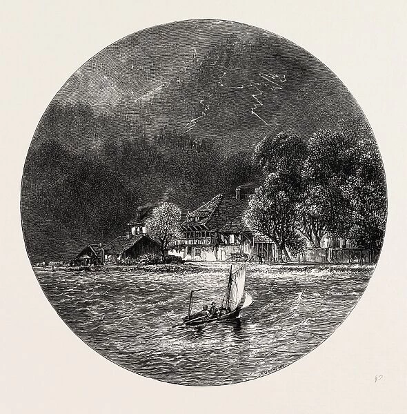 On the Lake of Thun, Bernese oberland, Berner Oberland, Switzerland, 19th century