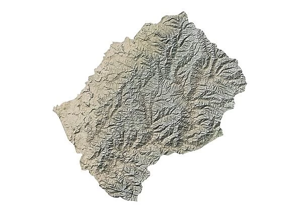 Lesotho, Relief Map