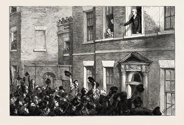THE LIVERPOOL ELECTION, 1812, UK; Mr. Gladstone speaking at Hawarden on his 70th Birthday