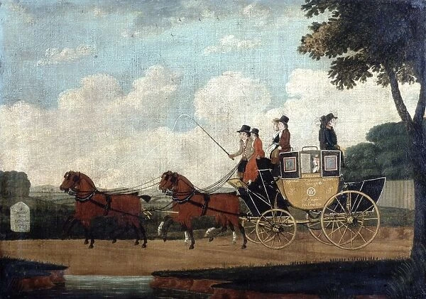 The London Chelmsford to London Coach: 1799, oil on canvas. John Cordrey (active