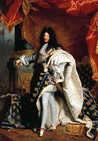 Louis XIV painted in 1701 by Hyacinthe Rigaud (1659 - 1743, Paris)French baroque painter
