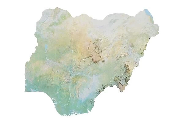 Nigeria, Relief Map