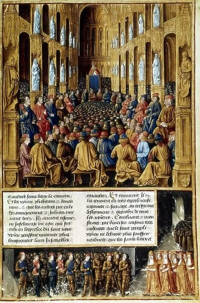 Pope Urban II presiding over the Council of Clermont, France, 1095 (c1490). Urban II (c1035-1099)