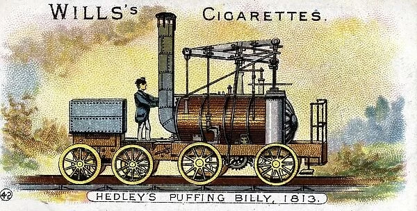 Puffing Billy, William Hedleys railway locomotive patented 1813. It began