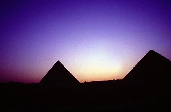 Pyramids at sunset, Giza