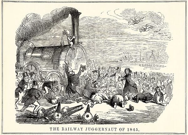 The Railway Juggernaut of 1845: Railway-mad investors falling down in front of the