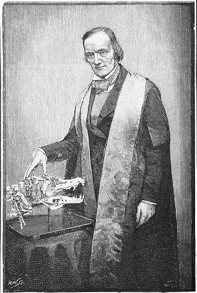 Richard Owen (1804-1892) British naturalist, at the age of 52. Coined term Dinosaur