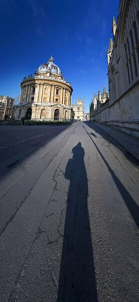 Me and my shadow - Radcliffe square, Oxford, early on a winter morning