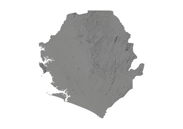 Sierra Leone, Relief Map
