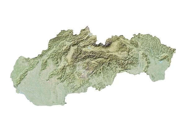 Slovakia, Relief Map