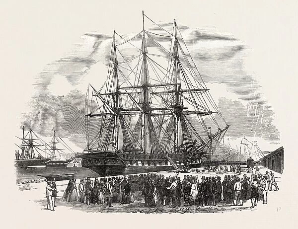 The St. Lawrence, in Southampton Dock, Unloading Goods for the Great Exhibition, Uk