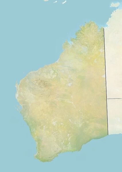 State of Western Australia, Australia, Relief Map
