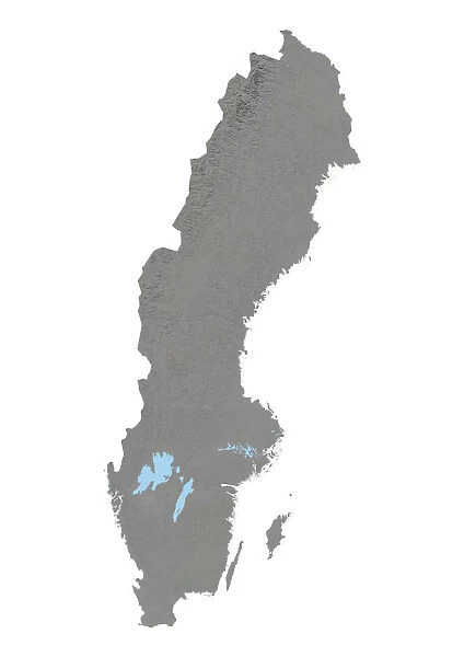 Sweden, Relief Map