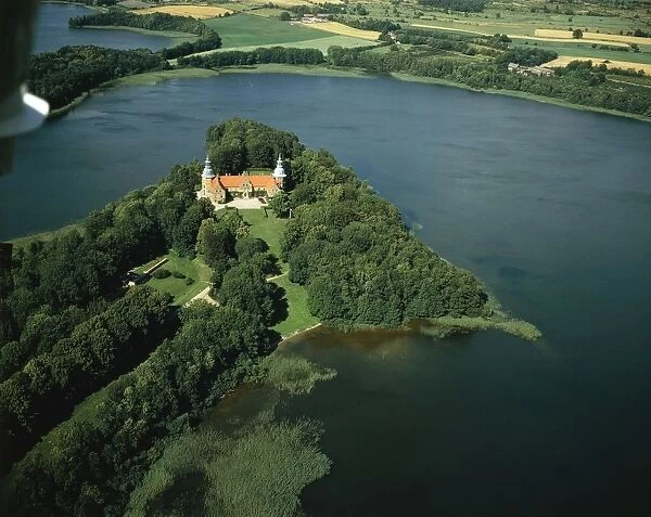Sweden, Skane County, Aerial view of Backaskog Castle